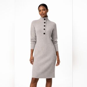 Chic Tan Button-Up Midi Dress